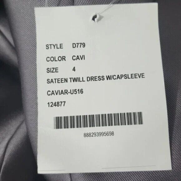 2/$50 Alfred Sung Caviar Sateen Twill Cap Sleeve Dress Size 4 – Elegant - Picture 6 of 7
